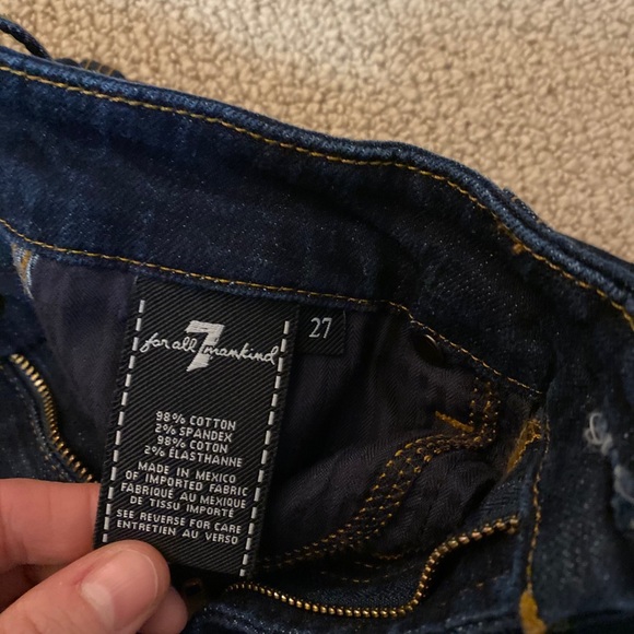 7FAMK dark wash raw hem jeans - Picture 3 of 3